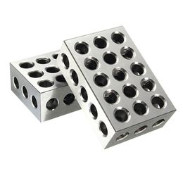 Freeshipping 2Pcs 25x50x75mm Hardened Steel Blocks 23 Holes Parallel Clamping Block Lathe Tools Precision 0.005mm for Machine Tool