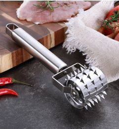 Kitchen Artefact stainless steel meat hammer steak hammer rolling tender hole punch household gadgets Tools