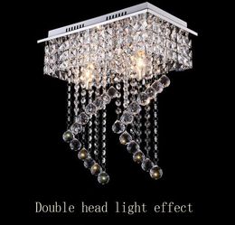 Modern stainless steel crystal chandelier led lamps One/Two E14 lamp led chandeliers high quality led lustre light chandeliers MYY