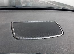 Black Carbon Fibre Dashboard Speaker Cover Trim 1pcs for BMW X5 E70 2007-2013