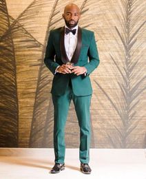 Brand New One Button Groom Tuxedos Shawl Lapel Men Suits Wedding/Prom/Dinner Best Man Blazer (Jacket+Pants+Tie) W339