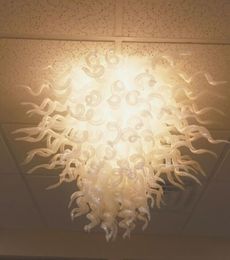 Plafoniere moderne Lampadari in cristallo a LED per decorazioni artistiche per uffici alti Illuminazione per interni in vetro soffiato a mano Plafoniera
