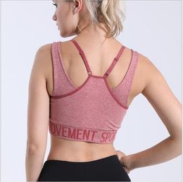 Sports bra autumn quick-drying breathable double-deck shock-proof gathering fitness suspender Yoga vest shape beautiful back underwear