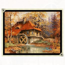 Round diamond painting embroidery cross stitch diamond mosaic - Houses 3d diy full crystals icons set 0032R