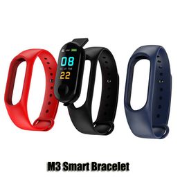 M3 intelligent bracelet moniteur de fréquence cardiaque Bluetooth Smartband Santé Fitness Band intelligent Android iOS pour l'activité Tracker de haute qualité