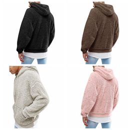 Men Sherpa Hooded Hoodie 4 Colours Full Sleeve Hood Pullover Hoodies Sweatshirt Hip Hop Street Fleece Hoodie OOA6011