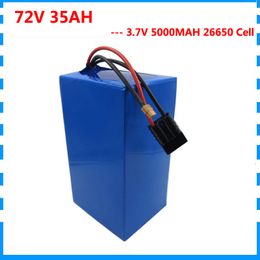 High capacity 72V Ebike battery 3500W 72V 35AH Lithium battery 3.7V 5000mAH 26650 Cell 50A BMS with 84V 4A Charger