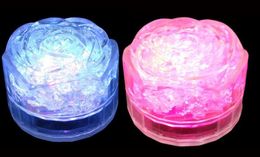 LED Rose Lights Illuminated Ice Roses Induction Touch Lights Ice Cubes Colourful Lights Simulation Ice Bar Wedding Props gift