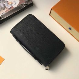 Klasik erkek cüzdan lüks çanta tasarımcısı cüzdan lüks debriyaj çanta kutusu ile uzun fermuarlı çanta pu deri debriyaj çanta Brazza ünlü marka