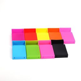 Latest Colourful Ultra-thin Ms Silicone Cigarette Case Storage Box Container Portable Innovative Protective Smoking Shell High Quality DHL