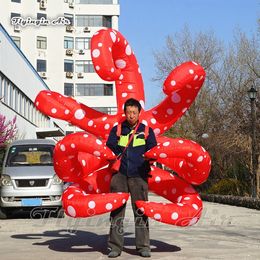 Parade Performance Walking Inflatable Tentacle Wing 2m Colourful Blow Up Dancing Costume For Nightclub Stage Show