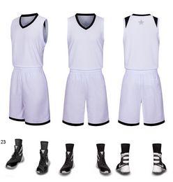 2019 New Blank Basketball jerseys printed logo Mens size S-XXL cheap price fast shipping good quality White W0012