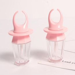 8ml Top Grade Pink Empty Lip Gloss Tube, Lip Gloss Refillable Bottles,Plastic Liquid Lipstick Container