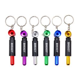 Newest Portable Key Ring Removable Mini Smoking Tube Handpipe Innovative Design Tobacco Filter Holder Mouthpiece High Quality DHL Free