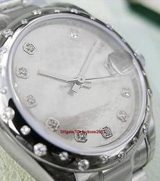 Original box certificate Casual Modern lady Women's Watches 178344 Midsize Steel White Gold Bezel Mother Of Pearl Diamond