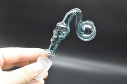 skull 14mm 18mm male female color thick pyrex glass oil burner pipe water pipes for oil rigs glass bongs thick big bowls for smoking