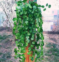 Wall Hanging Rattan Grape Leaves 90CM Artificial Ivy Leaves Flower Vine Home Decor Party Wedding Decoration Mariage Fake Artificial Plants