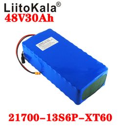 LiitoKala 48V 30Ah 21700 5000mah 13S6P Lithium Ion Battery Scooter Battery 48v 30ah Electric Bike Battery with Charger