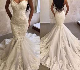 New Arrival Mermaid Backless Wedding Dresses 2019 Sweetheart Appliqued Garden Country Bride Bridal Gowns Custom Made Plus Size