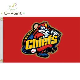 MiLB Peoria Chiefs Flag 3*5ft (90cm*150cm) Polyester Banner decoration flying home & garden Festive gifts