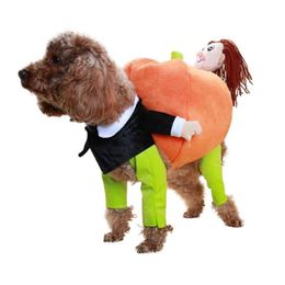 Funny Cosplay Pet Dog Costume Pumpkin Suit Halloween Clothes For Dogs Party Dressing Up Dog Clothing Cat Apparel Disfraz Perro