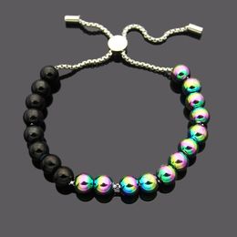 Wholesale-designer Jewellery women bracelet fahsion bead charm bracelets for women lovers male black Colour round love bracelets men Pulseras