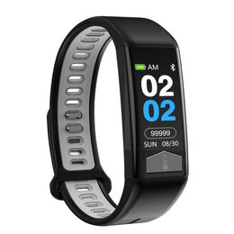 Braccialetto intelligente fitness IP68 Wristband impermeabile con la frequenza cardiaca ECG monitor Smartband Espositore meteo Temperatura corporea