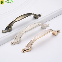 Handles for furniture White Kitchen Cupboard Wardrobe Cabinets Door Handles and Knobs Bronze