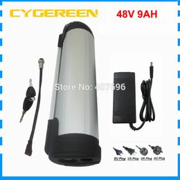 Free customs duty 500W electric bike battery 48V 9AH lithium ebike battery 48V Wate bottle battery for e bike 15A BMS 2A Charger