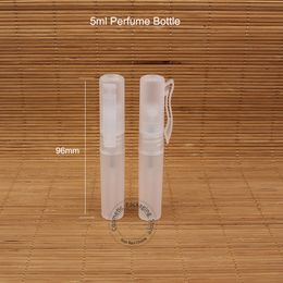 100pcs/Lot Wholesale 5ML Perfume Bottle Plastic Spray Cosmetic Container 5g Empty Transparent Cap Parfum Atomizer Packaging