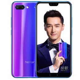 Original Huawei Honour 10 4G LTE Cell Phone 6GB RAM 64GB 128GB ROM Kirin 970 Octa Core Android 5.84 inch 24MP Face ID NFC Smart Mobile Phone