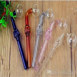 Hookah accessories new full-color BOOS skull pot Wholesale Glass bongs Oil Burner Pipes Water Pipe Oil Rigs Smoking, Oil.