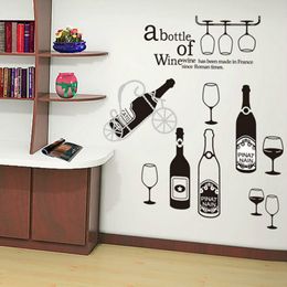 New Wine Bottle Wall Sticker Kitchen Room Decoration Decal