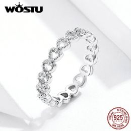 925 Selling Silver Stackable Forever Heart Love Rings For Women Original Brand Fashion Ring Luxury Jewellery Gift