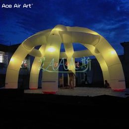 Colorful LED Lighting 7m Diameter 4.5m Tall Inflatable 6 Legs Spider Structure Dome Tent for Event Party or Decor on Sale