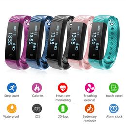 ID115HR Smart Bracelet Blood Pressure Heart Rate Monitor Smart Watch Fitness Tracker Sports Waterproof Wristwatch For iPhone Android Watch