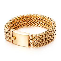 12mm 18mm Heavy Gold Bike Biker Mesh Bracelet Jewellery Jewellery Gift Punk Hiphop Mens Women Silver Black Stainless Steel Link Chain Bracelets & Bangles Wristband