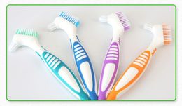 Y-Kelin Denture Brush False tooth brush denture toothbrush soft bristles Dual brush heads antibacterial toothbrush