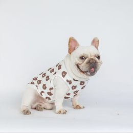 Pet clothing dog clothes fashion vest bear print cotton breathable one piece summer pet dog vest factory direct sales