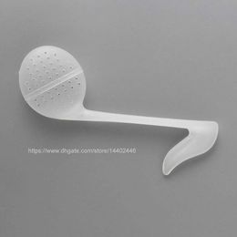 100pcs Novelty music Note Plastic teaspoon Tea Spoon teaspoons filter tea infuser tea strain Strainer Diffuser White