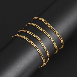 Gold Chains Necklace 18K Gold Colour Twisted Classic Chains Necklaces Wholesale DIY Long Chain Necklace