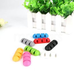 Nero 20Pcs Cavo Clips Pinzette Per cuffie Accessori Fissaggio Bianco