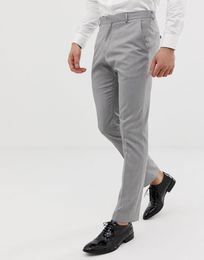 Custom Made Grey Mens Suits Black Lapel Slim Fit Wedding Suits for Groom Groomsmen Prom Casual Suits Jacket Pants Vest Bow Tie267g