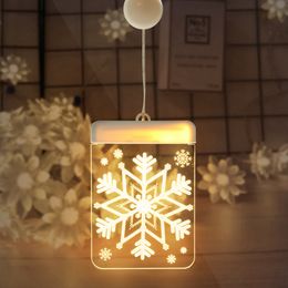 LED Christmas 3D Snowflake Night Light Warm White Colour Touch Control DIY Christmas Window Decorations Night Lights New Design