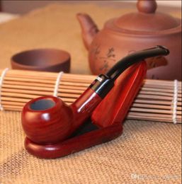 Small red dot apple, solid wood red sandalwood, detachable Philtre cleaning cigarette set.