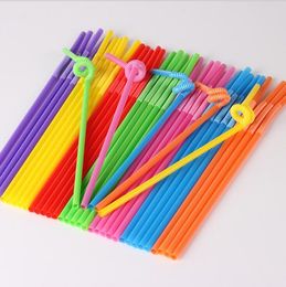 color straw one-time art straws long elbow juice drink plastic straw 100 sticks stock fast free shipping one-time art long