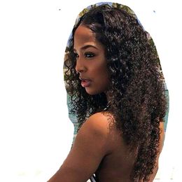 Kinky Curly lace front Wig 360 Lace Frontal Wig Pre Plucked with Baby Hair Wet and Wavy Human Hair Wig for Black Women(18inch)