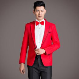 Wholesale- latest coat pant designs marriage suit men host band masculino trouser wedding suits for men's singer