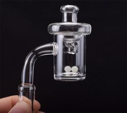 4mm Thick Bottom Quartz Banger With Glass Carb Cap 10mm 14mm 18mm Domeless Quartz Banger Nail for Glass Water Pipes