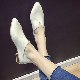 hot salewomens shoes pumps shoes womens spring and autumn season new tongs low metal and thick leather